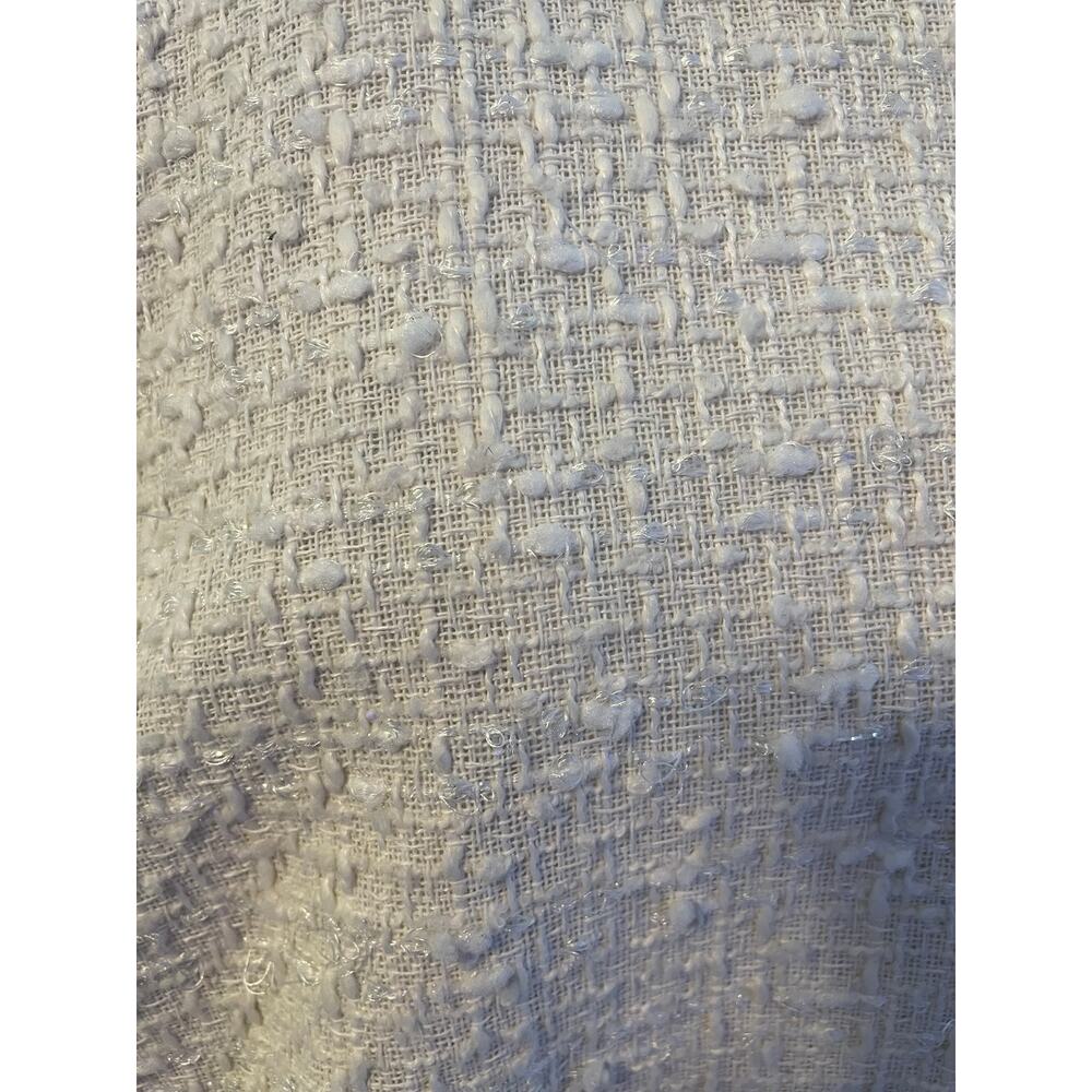 H&M Ivory Bouclé Textured Jacket XL Cropped Lady Jacket - Picture 4 of 8